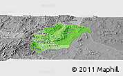 Political Shades Panoramic Map of Rutana, desaturated