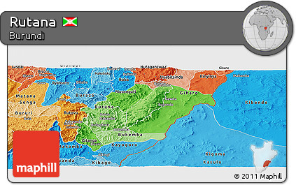 Political Shades Panoramic Map of Rutana