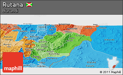 Political Shades Panoramic Map of Rutana