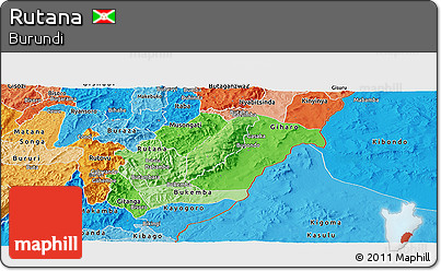 Political Shades Panoramic Map of Rutana