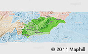 Political Shades Panoramic Map of Rutana, lighten