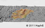 Satellite Panoramic Map of Rutana, desaturated