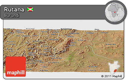 Satellite Panoramic Map of Rutana