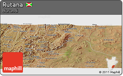 Satellite Panoramic Map of Rutana