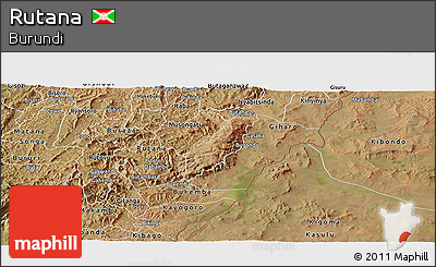Satellite Panoramic Map of Rutana