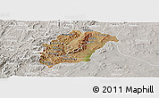 Satellite Panoramic Map of Rutana, lighten, semi-desaturated