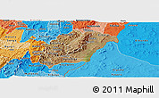 Satellite Panoramic Map of Rutana, political shades outside