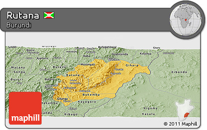Savanna Style Panoramic Map of Rutana