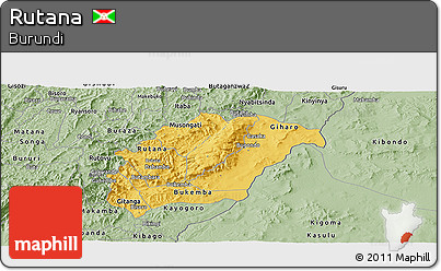 Savanna Style Panoramic Map of Rutana