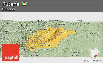 Savanna Style Panoramic Map of Rutana