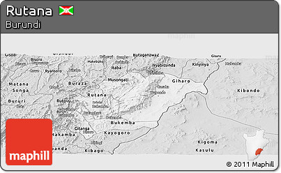 Silver Style Panoramic Map of Rutana