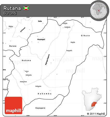 Blank Simple Map of Rutana