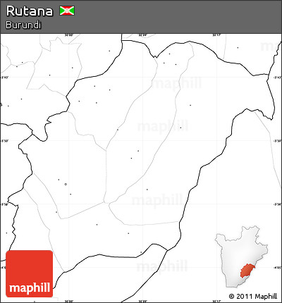 Blank Simple Map of Rutana, no labels