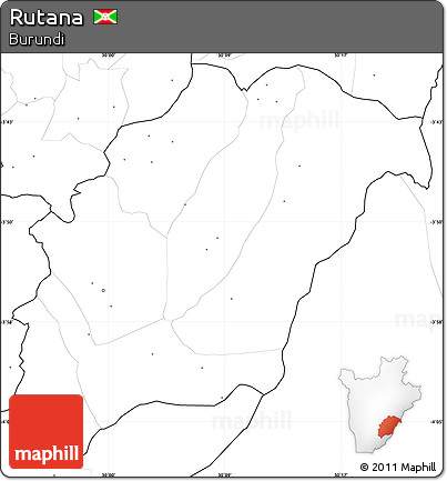 Blank Simple Map of Rutana, no labels