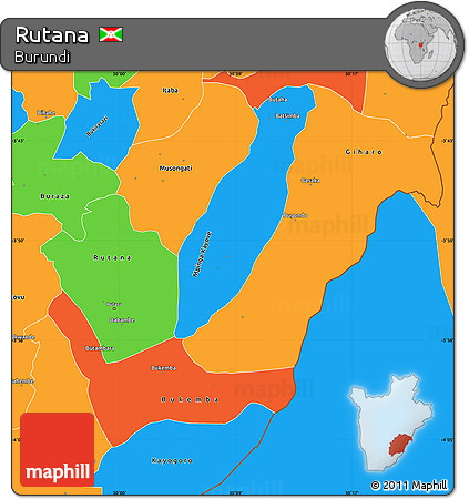 Political Simple Map of Rutana