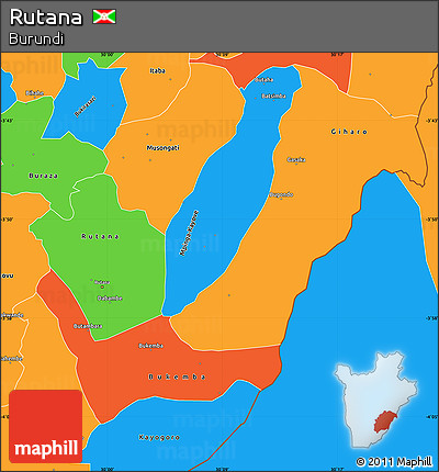 Political Simple Map of Rutana