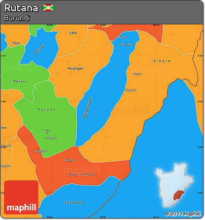 Political Simple Map of Rutana