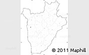 Blank Simple Map of Burundi, cropped outside, no labels