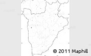 Blank Simple Map of Burundi, no labels