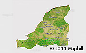 Satellite 3D Map of Banteay Meanchey, cropped outside