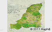 Satellite 3D Map of Banteay Meanchey, lighten
