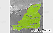 Physical Map of Banteay Meanchey, desaturated
