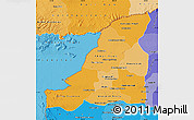 Political Shades Map of Banteay Meanchey