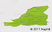 Physical Panoramic Map of Banteay Meanchey, cropped outside