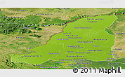Physical Panoramic Map of Banteay Meanchey, satellite outside