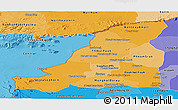 Political Shades Panoramic Map of Banteay Meanchey