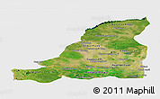 Satellite Panoramic Map of Banteay Meanchey, single color outside