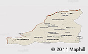 Shaded Relief Panoramic Map of Banteay Meanchey, cropped outside