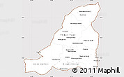 Classic Style Simple Map of Banteay Meanchey, cropped outside