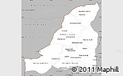 Gray Simple Map of Banteay Meanchey