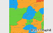 Political Simple Map of Banteay Meanchey