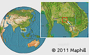 Satellite Location Map of Sisophon (PT)