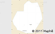 Classic Style Simple Map of Battambang (PT), single color outside