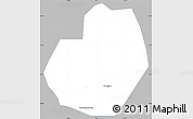 Gray Simple Map of Battambang (PT), single color outside