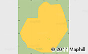 Savanna Style Simple Map of Battambang (PT), single color outside