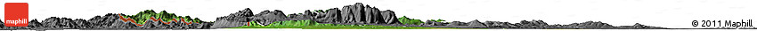 Satellite Horizon Map of Battambang, desaturated