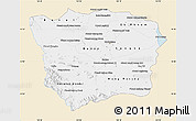 Classic Style Map of Battambang, single color outside