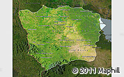 Satellite Map of Battambang, darken
