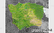 Satellite Map of Battambang, desaturated