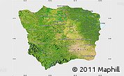 Satellite Map of Battambang, single color outside