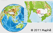 Physical Location Map of Mong Russey, highlighted country