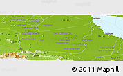 Physical Panoramic Map of Mong Russey