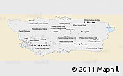 Classic Style Panoramic Map of Battambang, single color outside