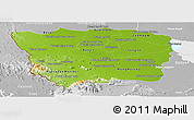 Physical Panoramic Map of Battambang, lighten, desaturated