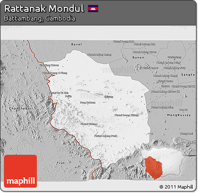 Gray 3D Map of Rattanak Mondul