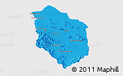 Political 3D Map of Rattanak Mondul, single color outside
